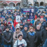 Shromáždění na podporu prezidenta Petra Pavla náměstí v Trutnově